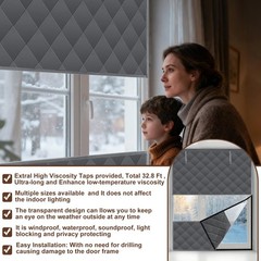 Visible Thermal Window Insulation Kit for Winter, Winterizing Insulated Window C
