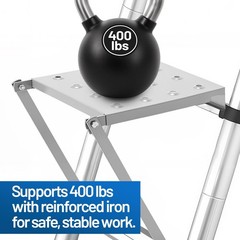 Leifide 1 Pcs Ladder Work Platform 400 Lbs Heavy Duty Non-Slip Platform Tray