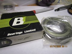 35mm Bore x 72mm OD 17.0mm W Single Row Deep Groove Radial Ball Bearing