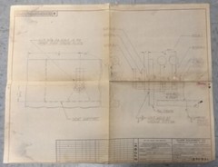Vintage 1965 CLARK EQUIPMENT WINCH CONTROL INSTALLATION BLUEPRINT DRAWING 570931