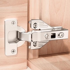 2pcs Clip On Face Frame Soft Close Cabinet Hinges Full Overlay Concealed Kitc…