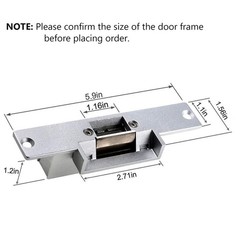 2026 Upgraded Electric Door Strike Lock Electronic Mortise NO Mode 12V DC Fai…