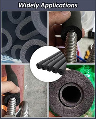 Pipe Insulation Tubing (1-1/2″ x 3/8″ x 6FT), 1-1/2″ ID Pipe Insulation Foam Tub
