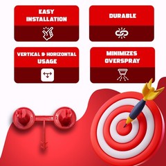 Red Nozzle Set (1-2) for Spray Foam Gun, Vertical & Horizontal Precision Wedge,