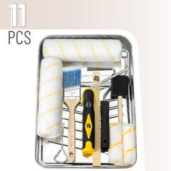 Bates Paint Tray Set – 11 9 Inch, Black/Yellow Handle With Metal