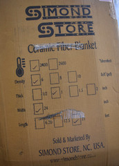 Simond Store Ceramic Fiber Blanket 2400° F 6lb/ft 1″ x 24″ x 25ft #6 Density New