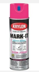 Krylon Mark-It 732308 Industrial WB Fluorescent Pink Inverted Marking Paint