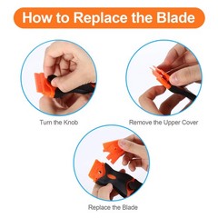 2PACK Razor Blade Scraper, 2-in-1 Scraper Tool 4.7×1.8×0.4inches, Blue+orange