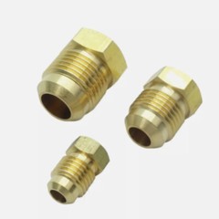 Brass Flare Pipe Fitting Plug 1/4″ 3/8″1/2″Tube OD SAE 45 Deg Flare for Air Fuel