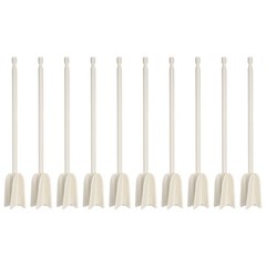 10Pcs 8.7″ ABS Plastic Silicone Resin Mixer Paddle, White