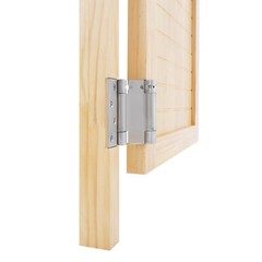 Swing Solid Wood Door Partition Door for Shop Entrance Partition Log Color NEW