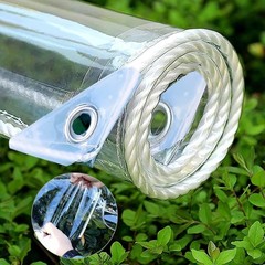 Clear Tarp, 14 Mil Heavy Duty Waterproof Clear PVC Tarp, 420g/M² Clear Tarp
