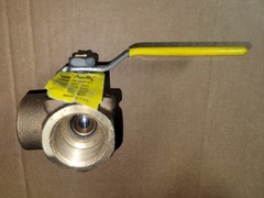 APOLLO 70-605-01 Manual 3-Way Ball Valve, 1″ NPT, Bronze, No Box