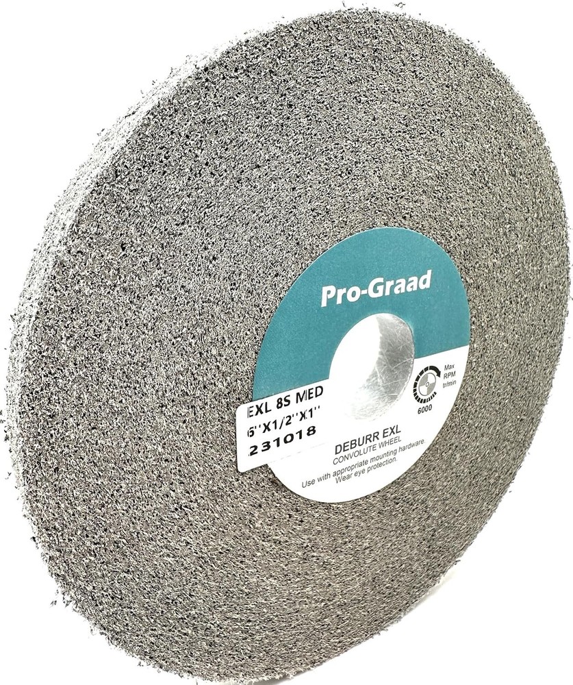 Pro-Graad EXL Deburring Wheel – 6″ x 1/2″ x 1″ 8S Medium – Silicon Carbide -…