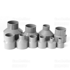 PVC Reducing Pipe Fitting Concentric Reducer Connector Socket Coupling Grey