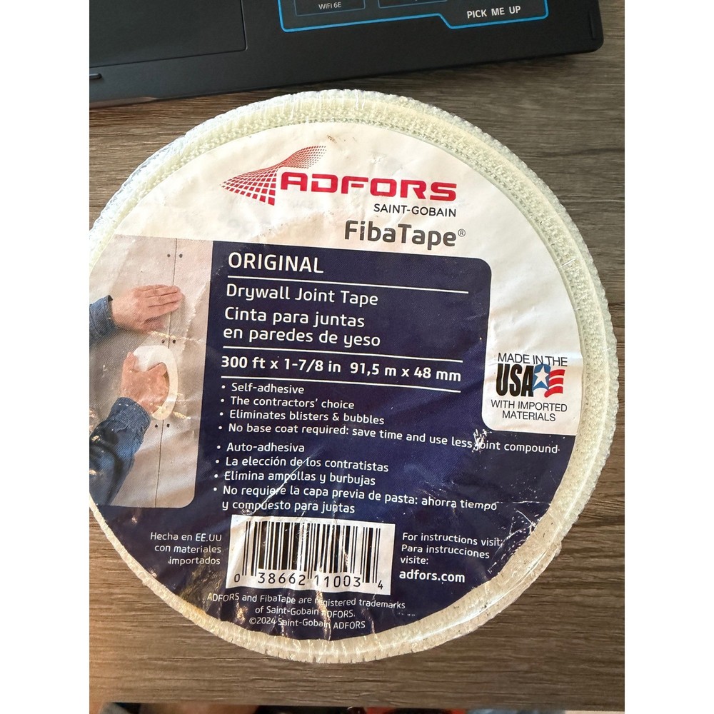 ADFORS FibaTape Original Drywall Joint Tape 300ft x 1-7/8in Self-Adhesive Mesh