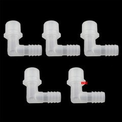 90 Degree Elbow Plastic Male Thread Barbed Joiner Connector Pipe Hose Air Water