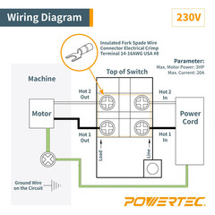 120/230V Dual Voltage, 28 Amps, On/Off Switch, Single Phase Safety Power Swit…