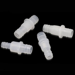Plastic Bulkhead Connector Straight Barbed Threaded Fitting & Nut Inlet Outlet