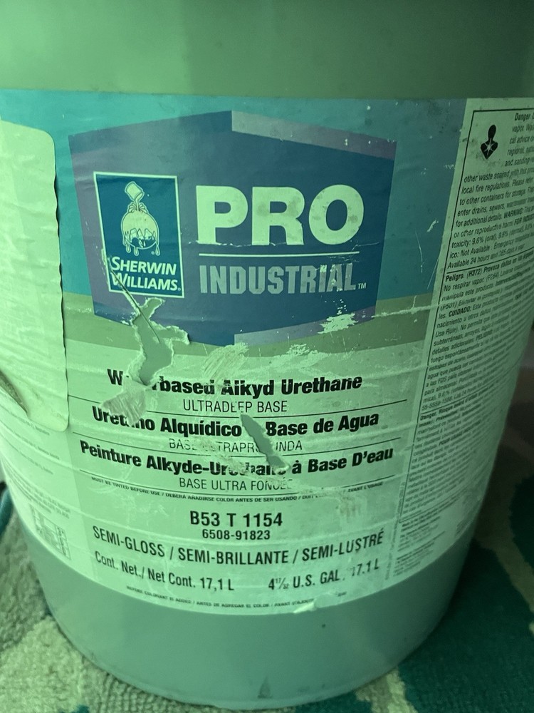 Sherwin Williams Pro Industrial Water Based Alkyd Urethane Semi Gloss Paint