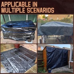 8×10 FT Tarp Waterproof 8 Mil Poly Tarps Medium Duty Waterproof, UV Resistant…