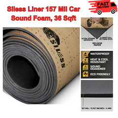 Siless Liner 157 mil Car Sound Deadening Foam & Heat Insulation,36 Sqft, PE Foam