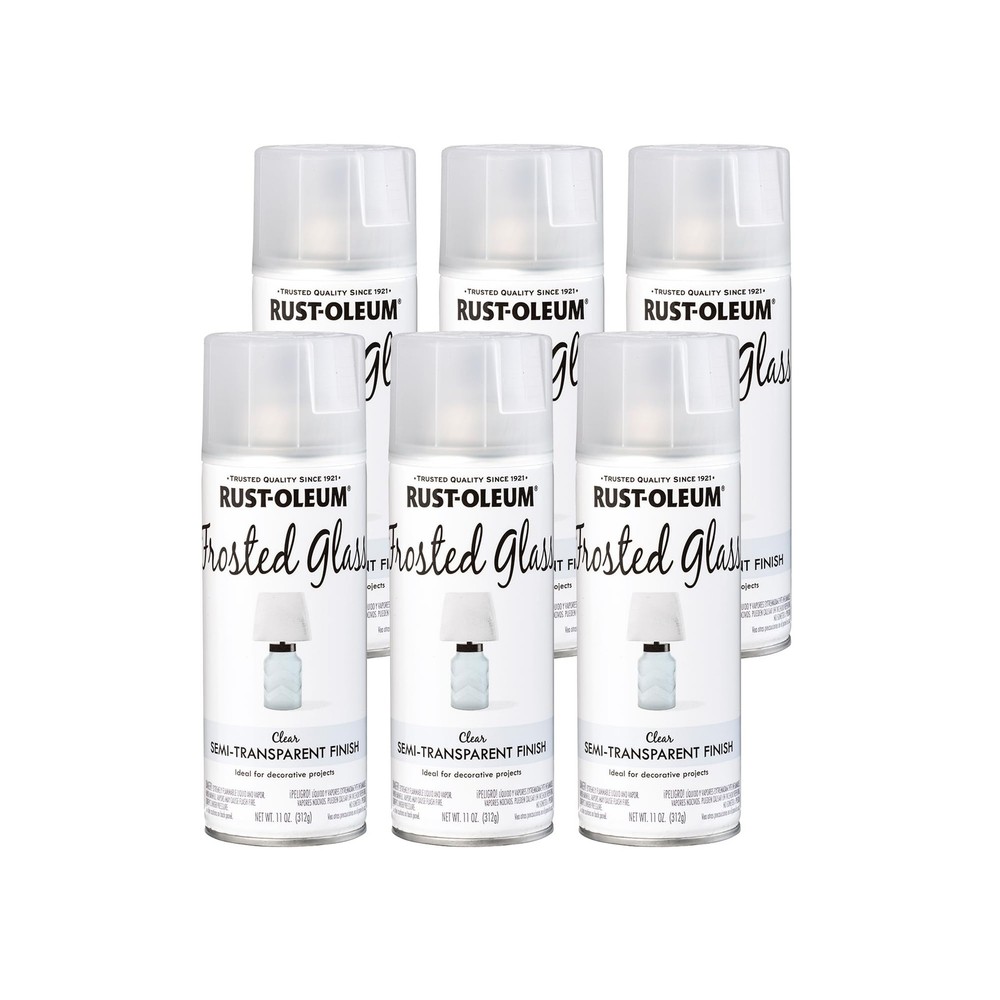 Rust-Oleum 342600-6PK Frosted Glass Spray 11 Ounce (6 Pack),