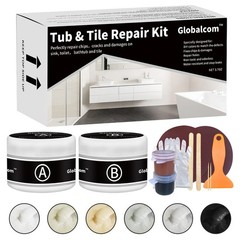Tub and Fiberglass Shower Repair Kit (Color Match), 3.7oz Porcelain Repair Ki…