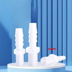 PE/PP Plastic Male Reducer Joiner Straight Barbed Hose Pipe Connector Air Water