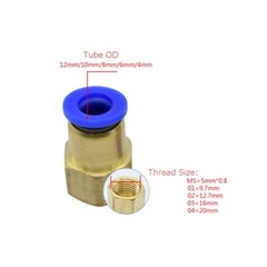 PCF Pneumatic Female Thread Adaptor Pipe Push Straight Quick Connectors Fitting