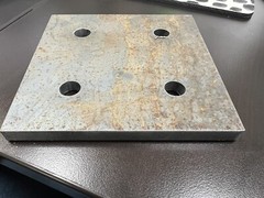 6″ X 6″ X 3/8″ Base Plate for Steel Building Erection – 5/8″ holes for anchors