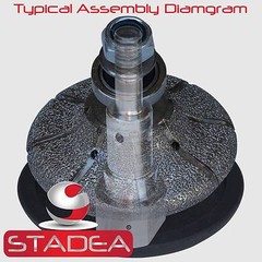 DIAMOND PROFILE WHEEL Bit Bevel E40 Grinder Wet Polisher Granite Concrete