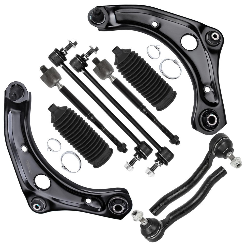 10pcs Suspension Kit Control Arm Tie Rod 2012-2019 Nissan Versa Versa Note Micra