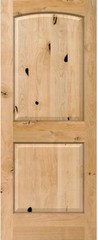 2 Panel Arch Top Knotty Alder Raised Solid Core Interior Wood 6’8 Doors – Slabs