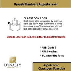 Dynasty Hardware Classroom Door Lock Keyed Lever Lockset, ADA Compliant, Grad…