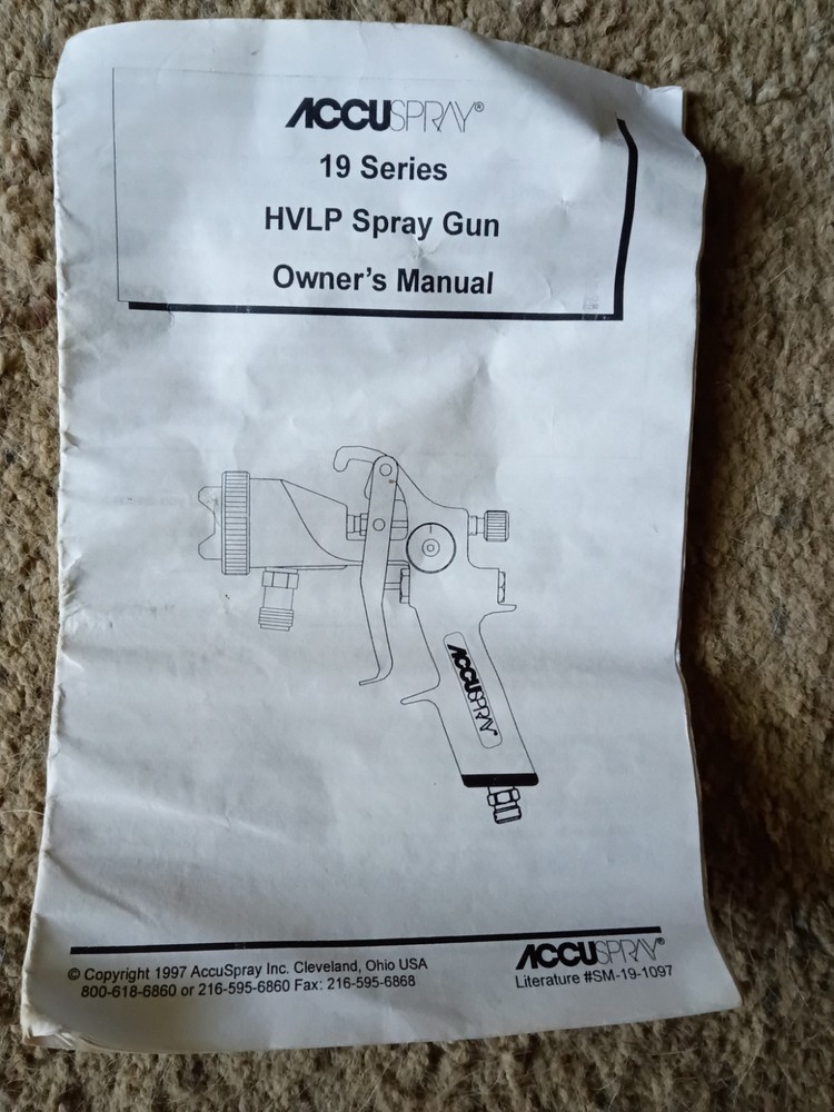 AccuSpray 19 Spray Gun Owners Manual