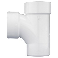 Charlotte Pipe PVC 004030600 90 Degree PVC Sanitary Tee 1-1/2 x 1-1/2 Dia. in.