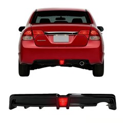 Civic Rear Diffuser 2006-2011 4 Door Sedan LED Brake Light Glossy Black