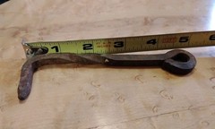 Vintage Cast Iron Door Gate Hook Latch Rustic Twisted Primitive Farmhouse 5″