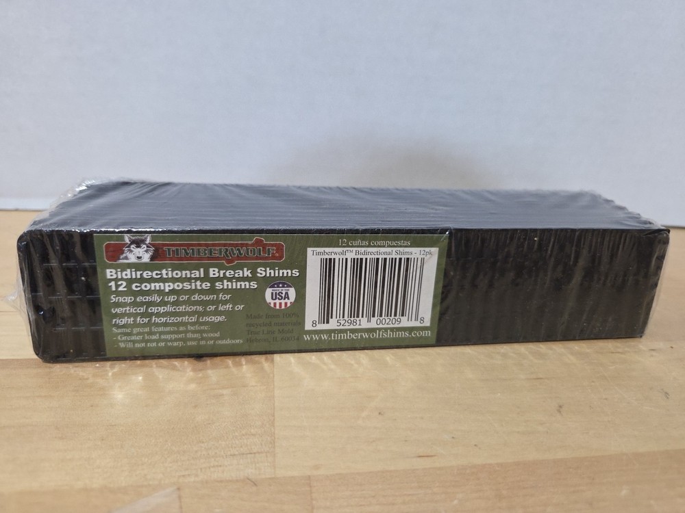 TimberWolf Bidirectional Brake Shims 12 Composite Shims Black