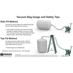Heavy Duty Insulation Removal Vacuum Bags 10 inch Spout Non Woven 75 cu ft New