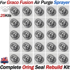25 Kits Complete O-Ring Rebuild For Graco Fusion AP Air Purge Spray Gun Orings
