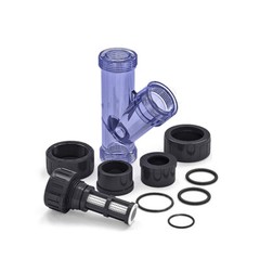 Y-Type Transparent Filter PVC Plastic Pipeline Filter Tap Water Filter 20mm~63mm