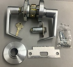 Schlage Entrance Rhodes Lever Lock ND53PD, Satin Chrome, w/Keys, 11567012 (r25)