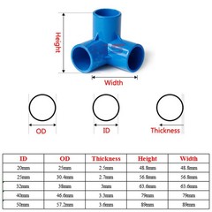 ID 20mm-50mm PVC 3/4/5/6-Way Equal Water Supply Pipe Fittings Adapter Connector