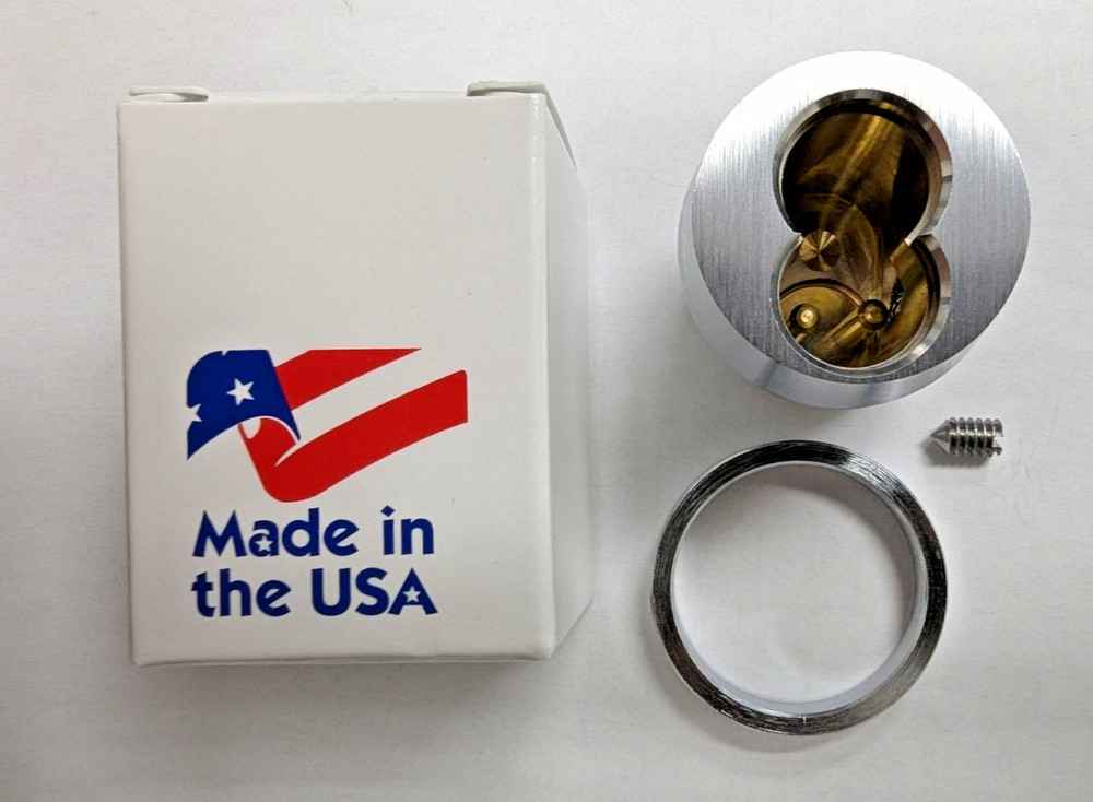 KSP 6/7 Pin IC Core Tapered Head Mortise Housing w/ Adams Rite cam in 26D Finish