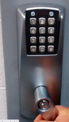 Cylindrical Kaba E-Plex 2000 Push Button Lock Entry Satin Chrome No Key Cylinder