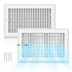 Floor Register 6×10-2 Pack Vent Covers for Home Floor Wall Ceiling with Screw…