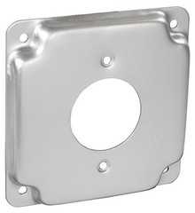 4″ Square Electrical Box Gray Cover Power Outlet Receptacle 1.620″ Twist Lock