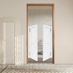 Modern Pine Wood Dual Partition Door Partition Door Porch Entrance Door 70*90cm